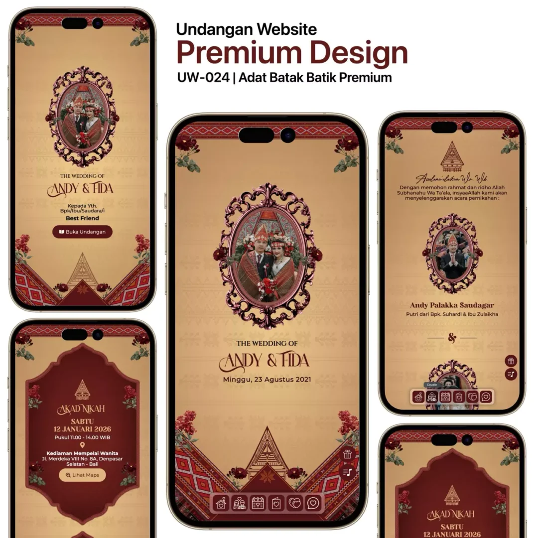 Undangan Website Batik Batak Premium